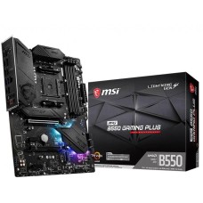 MSI Материнская плата MPG B550 GAMING PLUS B550, AM4, 4*DDR4, 2*PCIEx16, 2*PCIEx1, 2*M.2, 2*TypeC, 1*USB3.2Gen2, 4*USB3.2Gen1, 8*USB2.0, 6*SATA3.0, 1G, DP, HDMI, ATX, RTL
