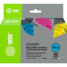 CACTUS Картридж струйный CS-3JA25AE 963 желт.пигм. (11мл) для HP OfficeJet 9010/9012/9013/9014/9015/9016/9019/9020/9025 с чипом