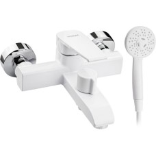 BRIMIX - Смеситель для ванны, c коротким изливом, шаровый, из высокопрочного АБС пластика, ПРЕМИУМ, цвет БЕЛЫЙ. 5575