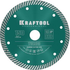 KRAFTOOL Turbo, 150 мм, (22.2 мм, 10 х 2.4 мм), сегментированный алмазный диск (36682-150)