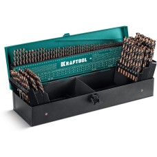 KRAFTOOL Cobalt, 118 шт, (1-13 мм), сталь М42, HSS-Co(8%), набор сверл по металлу (29656-H118)