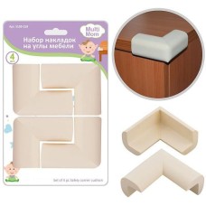 MULTIDOM Набор накладок на углы мебели. 4 шт. Длина 7 см. VL90-158