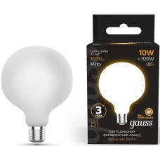 GAUSS Лампа светодиодная Filament 189202110 10Вт цок.:E27 шар 220B св.свеч.бел.теп. (упак.:1шт)