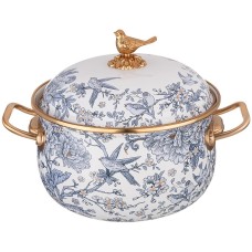 Кастрюля LEFARD КАСТРЮЛЯ ЭМАЛИРОВАННАЯ С КРЫШКОЙ, СЕРИЯ ROYAL GARDEN 2,8Л, ДИА.18СМ ПОДХОДИТ ДЛЯ ИНДУК.ПЛ 950-672