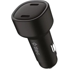 TTEC Автомобильное зарядное устройство SmartCharger Duo PD 48W Vehicle Fast Charger USB-C+USB-A с кабелем USB-C-Lightning. Цвет: черный