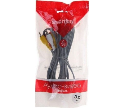 Кабель SMARTBUY (KA233) 3XRCA (M) - 3XRCA (M) 3M в пакете (5)