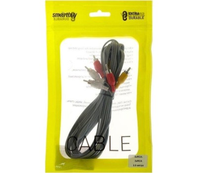 Кабель SMARTBUY (KA233) 3XRCA (M) - 3XRCA (M) 3M в пакете (5)