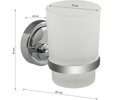 Аксессуары для ванной комнаты и туалета САНАКС 1206 Стакан стеклянный с креплением к стене