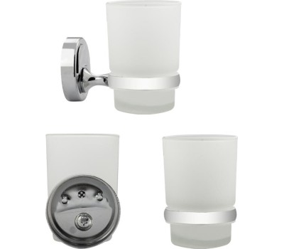 Аксессуары для ванной комнаты и туалета САНАКС 1206 Стакан стеклянный с креплением к стене