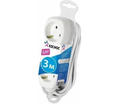 Удлинитель КОСМОС YKSM3M-3G-Z(K)
