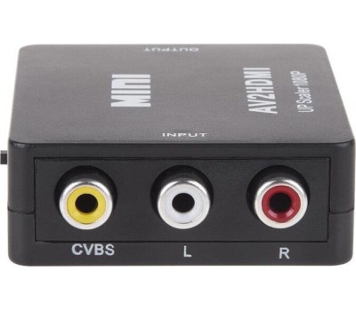 Переходник REXANT (17-6939) КОНВЕРТЕР 3 RCA НА HDMI, ПЛАСТИК, ЧЕРНЫЙ