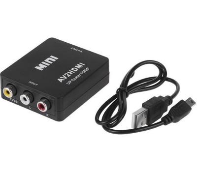 Переходник REXANT (17-6939) КОНВЕРТЕР 3 RCA НА HDMI, ПЛАСТИК, ЧЕРНЫЙ