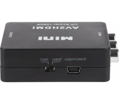 Переходник REXANT (17-6939) КОНВЕРТЕР 3 RCA НА HDMI, ПЛАСТИК, ЧЕРНЫЙ