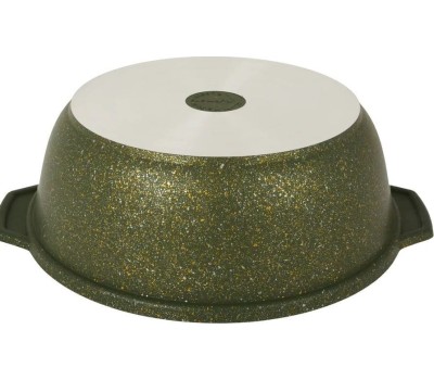 Кастрюля KUKMARA к11tsml а/пр литая 1,0л стекл/кр Trendy style malachite