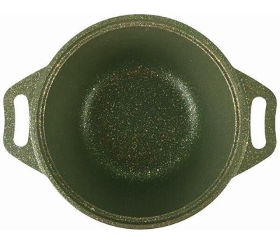 Кастрюля KUKMARA к11tsml а/пр литая 1,0л стекл/кр Trendy style malachite