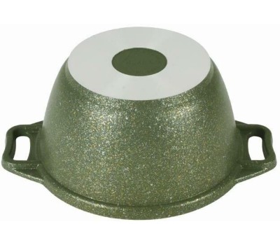 Кастрюля KUKMARA к11tsml а/пр литая 1,0л стекл/кр Trendy style malachite