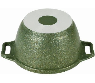 Кастрюля KUKMARA к11tsml а/пр литая 1,0л стекл/кр Trendy style malachite