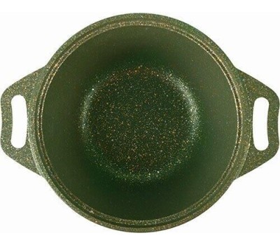 Кастрюля KUKMARA к11tsml а/пр литая 1,0л стекл/кр Trendy style malachite