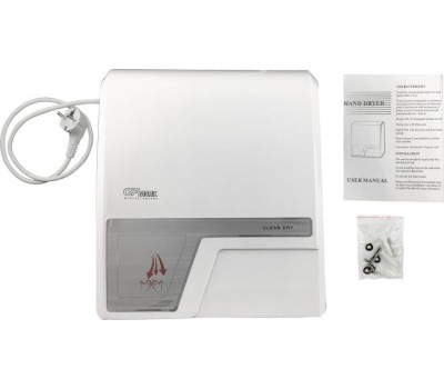 Сушилка для рук GFMARK 6908 Сушилка для рук, корпус пластик АБС цвет белый, квадратная 1500W