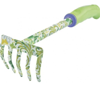 Грабли PALISAD Грабли 5-зубые, 85х310 мм, стальные, пластиковая рукоятка, FLOWER GREEN 62039