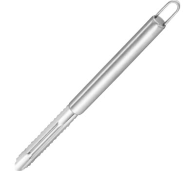 Овощечистка MALLONY Овощечистка из нержавеющей стали с вертикальным лезвием, NIMBUS, 19,5*1,8 см, овал ручка с подвесом (007418)