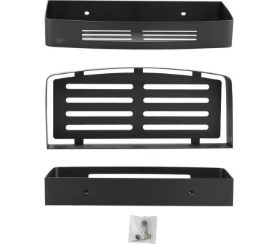 полочка GFMARK 78362 Полочка 22 см одинарная прямоугольная, литая, ГРАФИТ, из нержавеющей стали марки SUS 304