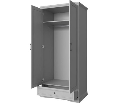 Модульная мебель АНРЭКС VALENCIA Шкаф 2DG1S. Цвет СЕРЫЙ (3 уп.)