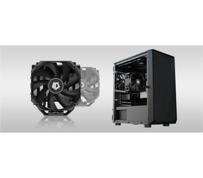 ID-COOLING Кулер SE-224-XTS MINI BLACK LGA1700/1200/115X/AM5/AM4 (10шт/кор, TDP 180W, PWM, 4 тепл.трубки прямого контакта, FAN 120mm) RET