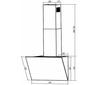 Вытяжка NORDFROST (CH) Вытяжка NORDFROST HM 6080 B