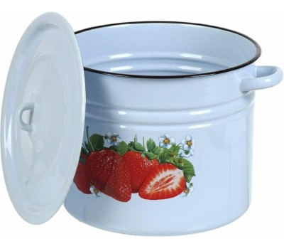 Кастрюля СИБИРСКИЕ ТОВАРЫ С1626.з,С1626.П,С1626.СГ эмал 14,0л цил с рис