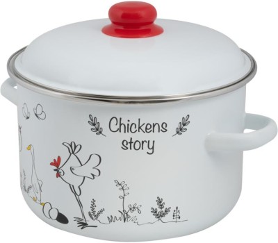 Кастрюля FOOD ATELIER 1RD221М Chickens’stories эмал цил 5,5л