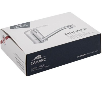 Смесители САНАКС 13073 Смеситель для кухни и раковины, шаровый, поворотный корпус, излив 15 см, цвет БЕЛЫЙ КАМЕНЬ