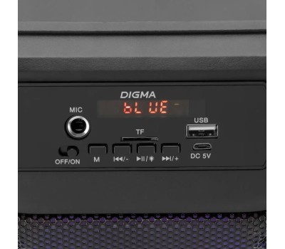 Минисистема DIGMA Минисистема D-MC1705 черный 40Вт FM USB BT micro SD