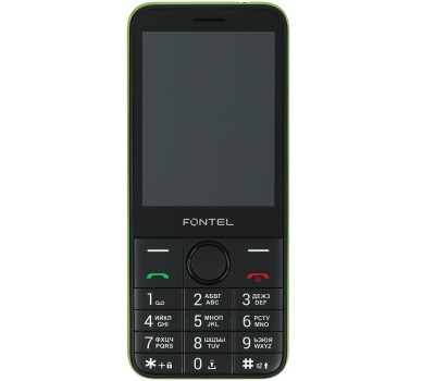 Телефон мобильный FONTEL FP320 черно-зеленый