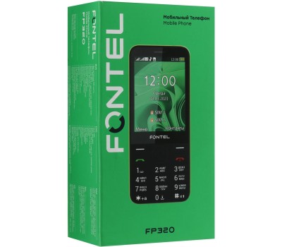 Телефон мобильный FONTEL FP320 черно-зеленый