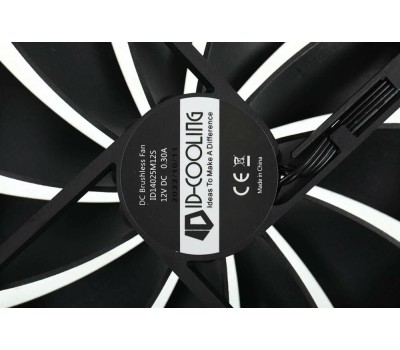 ID-COOLING Вентилятор WF-14025-XT 140мм, 4-pin, 1600об/мин, 17 - 33 дБ, черный, Ret [wf-14025-xt black]