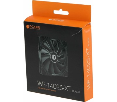 ID-COOLING Вентилятор WF-14025-XT 140мм, 4-pin, 1600об/мин, 17 - 33 дБ, черный, Ret [wf-14025-xt black]
