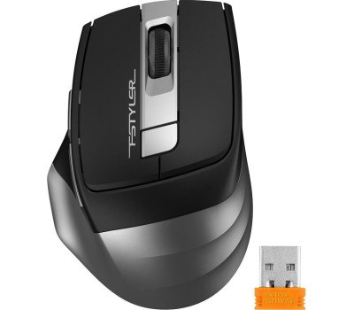 A4TECH Мышь беспроводная Fstyler FG35, радио, оптическая, USB, 2000dpi, серый и черный [fg35 grey]