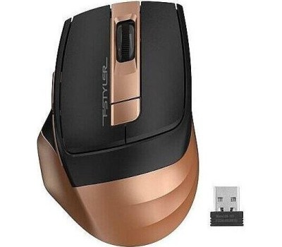 A4TECH Мышь беспроводная Fstyler FG35, радио, оптическая, USB, 2000dpi, серый и черный [fg35 grey]