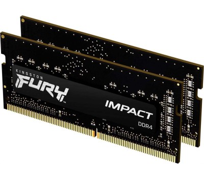 Оперативная память KINGSTON Оперативная память Fury Impact KF432S20IBK2/16 DDR4 - 2x 8ГБ 3200МГц, для ноутбуков (SO-DIMM), Ret