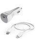HAMA Автомобильное зарядное устройство H-183317, USB-C, 8-pin Lightning, 30Вт, 3A, белый [00183317]