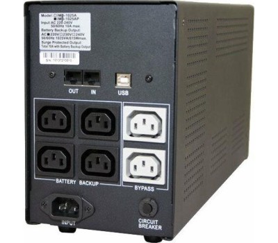 PowerCom Imperial IMD-1025AP ИБП {Line-Interactive, 1025VA / 615W, Tower, 6 xC13: 4 с резервным питанием + 2 с фильтрацией, LCD, USB} (507310)