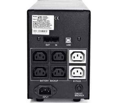 PowerCom Imperial IMD-1025AP ИБП {Line-Interactive, 1025VA / 615W, Tower, 6 xC13: 4 с резервным питанием + 2 с фильтрацией, LCD, USB} (507310)