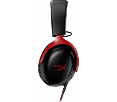 HYPERX Гарнитура игровая Cloud III, для компьютера и игровых консолей, мониторные, проводные, черный / красный [727a9aa]