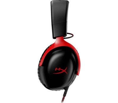 HYPERX Гарнитура игровая Cloud III, для компьютера и игровых консолей, мониторные, проводные, черный / красный [727a9aa]