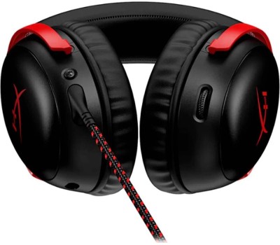 HYPERX Гарнитура игровая Cloud III, для компьютера и игровых консолей, мониторные, проводные, черный / красный [727a9aa]