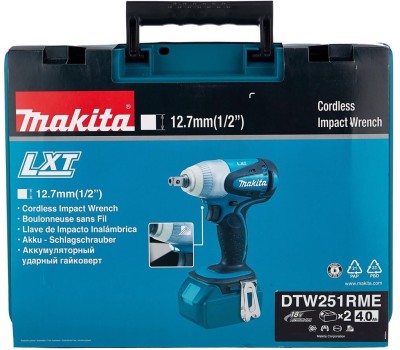 Гайковерт MAKITA Ударный гайковерт DTW251RME, 4Ач, с двумя аккумуляторами