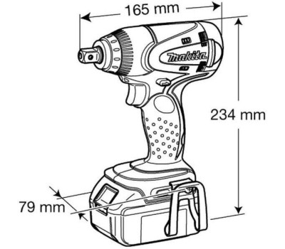 Гайковерт MAKITA Ударный гайковерт DTW251RME, 4Ач, с двумя аккумуляторами