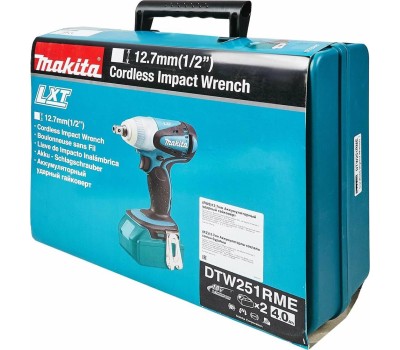 Гайковерт MAKITA Ударный гайковерт DTW251RME, 4Ач, с двумя аккумуляторами