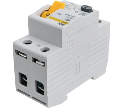 IEK Выключатель дифф. тока (УЗО) ВД1-63 (MDV10-2-040-300) 40A 2П 230В 2 модуля белый (упак.:1шт)